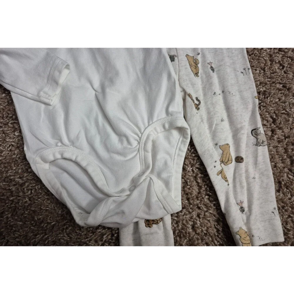 H&M x Disney 2 piece organic cotton outfit poohbear size 9 months nwot